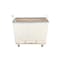 Steele Canvas Basket 10 BU Permanent Truck Natural Canvas w/Grey Vinyl - 3in Casters 9610CNATVGRYW3 - alternate 5